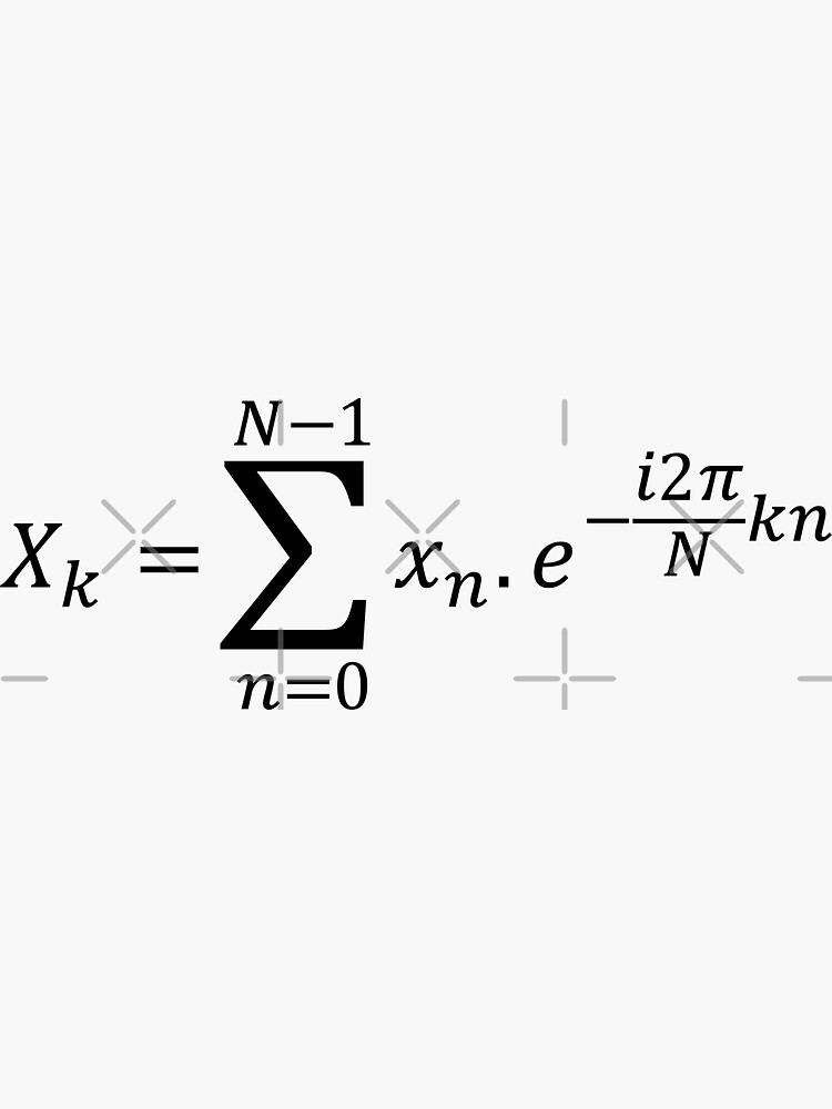  discrete fourier transform equation math basics sticker for sale by