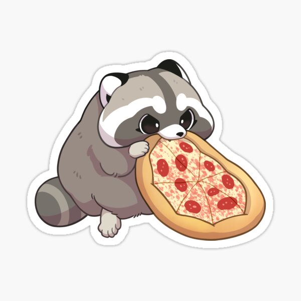 Pizza-Waschbär Sticker