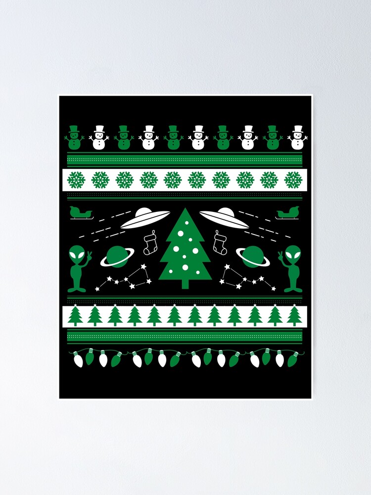 UFO Ugly Christmas Sweater Alien Ugly Sweater, Space Ugly