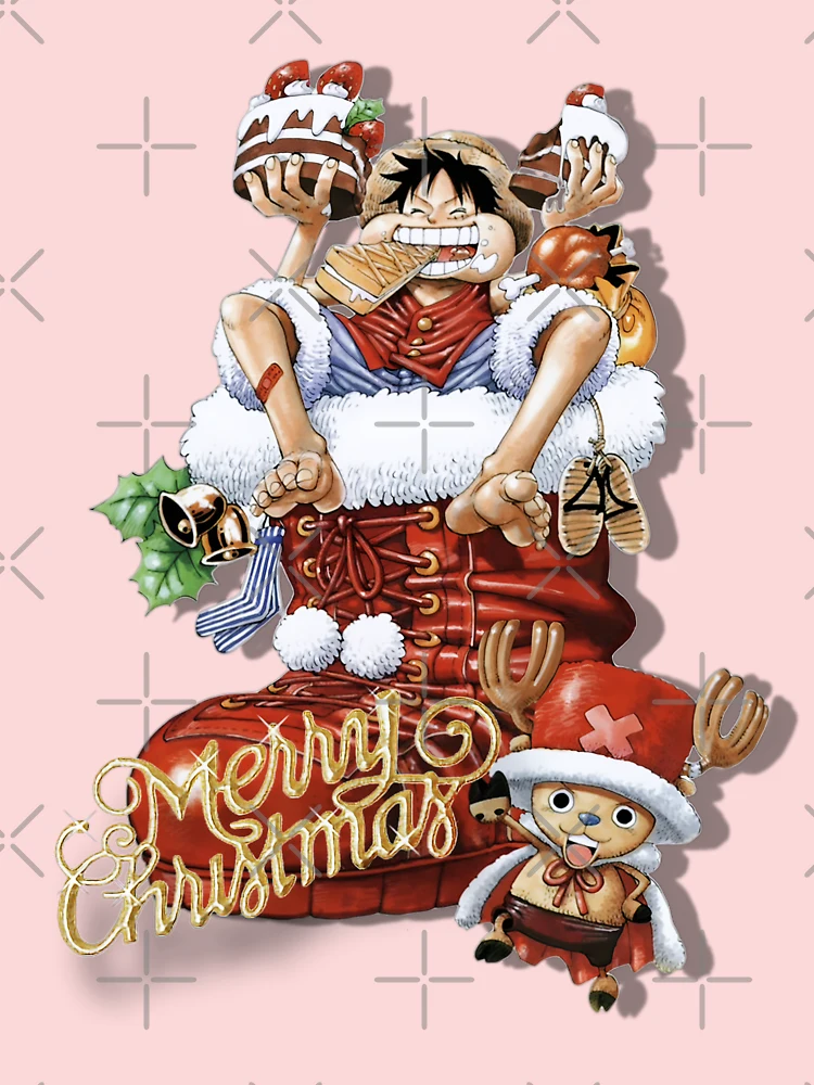 One Piece Chibi Characters Santa Hat Merry Christmas Sweatshirt - teejeep