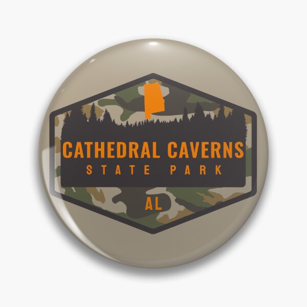 Item preview, Cathedral Caverns State Park Alabama Camouflage Forest Badge designed and sold by palmettodigital.