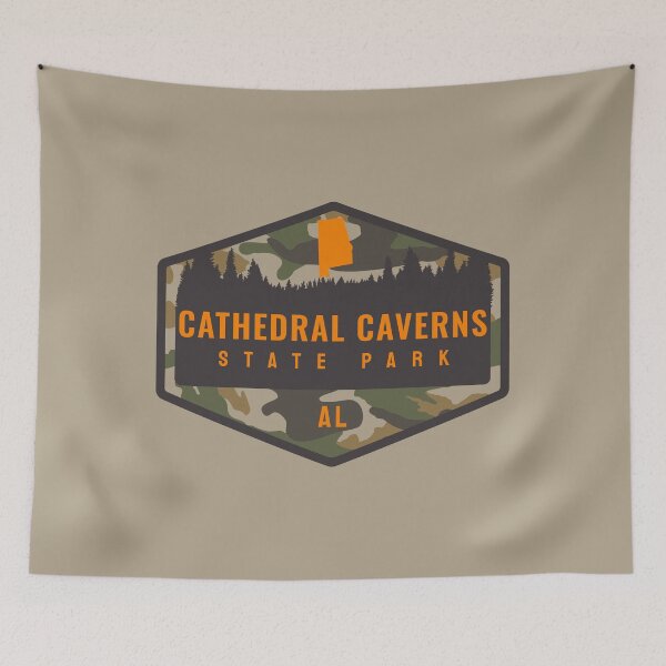 Item preview, Cathedral Caverns State Park Alabama Camouflage Forest Badge designed and sold by palmettodigital.