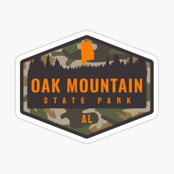Oak Mountain State Park Alabama Camouflage Forest Badge Sticker