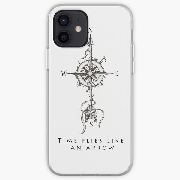 Time flies like an arrow (compass with arrow) iPhone Soft Case