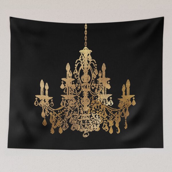 Item preview, Crystal Chandelier in Faux Gold designed and sold by PixDezines.