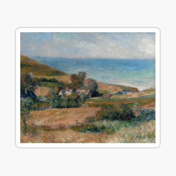 Item preview, View of the Seacoast near Wargemont in Normandy | Auguste Renoir | 1880 French Impressionism Landscape Art designed and sold by CJET.