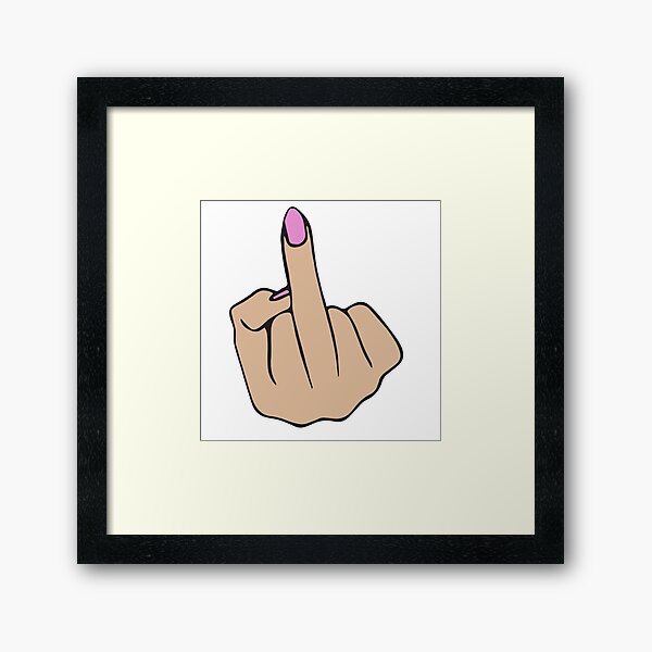 Middle Finger Framed Art Print