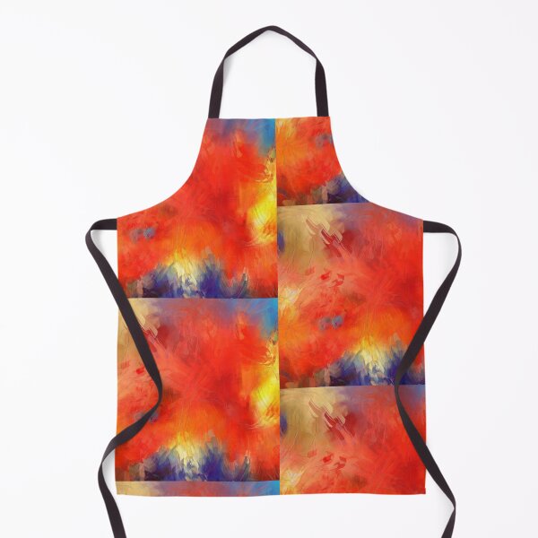 Item preview, Mist of fire abstract art red blue flower designed and sold by Yakisha Gates.