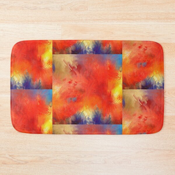 Item preview, Mist of fire abstract art red blue flower designed and sold by Yakisha Gates.