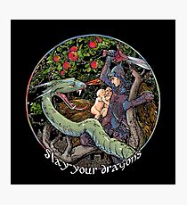 Slay Your Dragons. Gift for Jordan B. Peterson fans Photographic Print