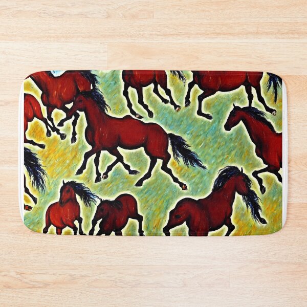 Item preview, horses running in a field designed and sold by David-Howells.