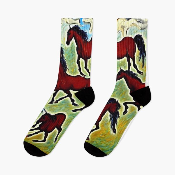 Item preview, horses running in a field designed and sold by David-Howells.