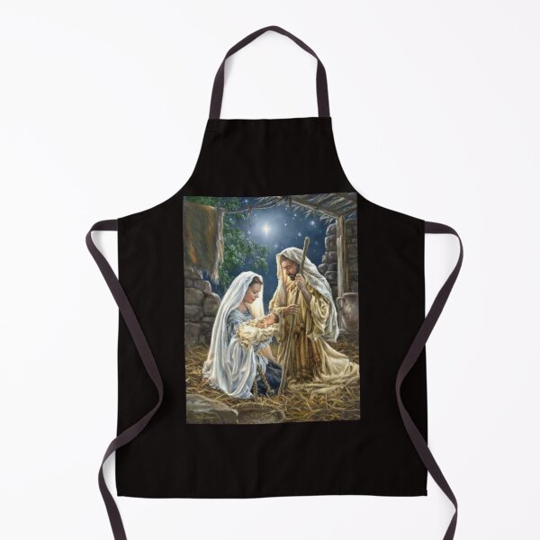 Item preview, Mary Joseph And Baby Jesus Starry Night designed and sold by Rowena Jones.