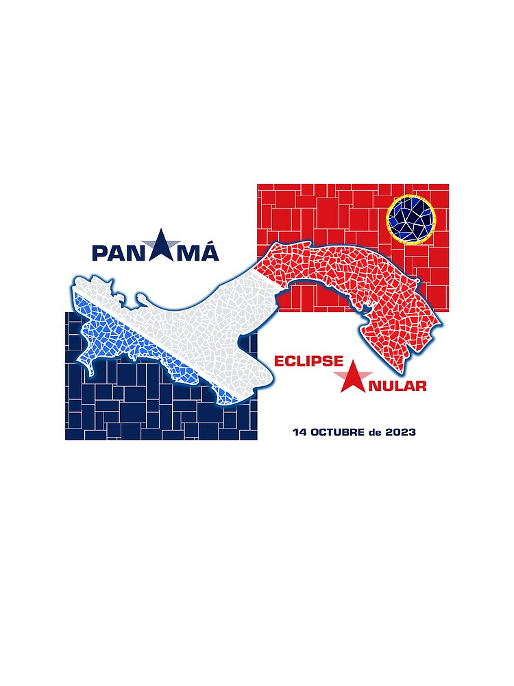 Thumbnail 3 of 3, Drawstring Bag, Panama Annular Eclipse 2023 designed and sold by Eclipse2024.