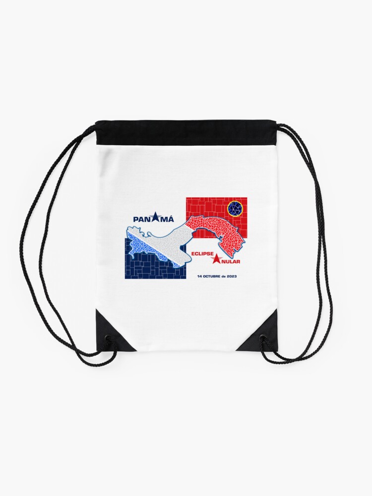 Thumbnail 2 of 3, Drawstring Bag, Panama Annular Eclipse 2023 designed and sold by Eclipse2024.