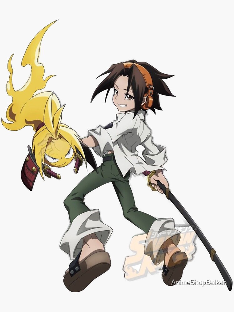 "Shaman King Amidamaru With Yoh" Sticker for Sale by