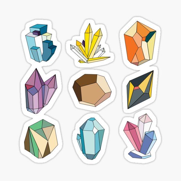 Crystals Stickers for Sale