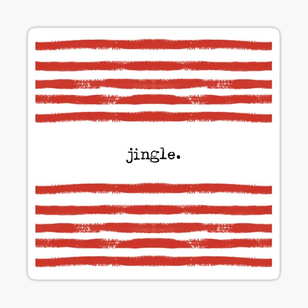 red stripes-jingle Sticker