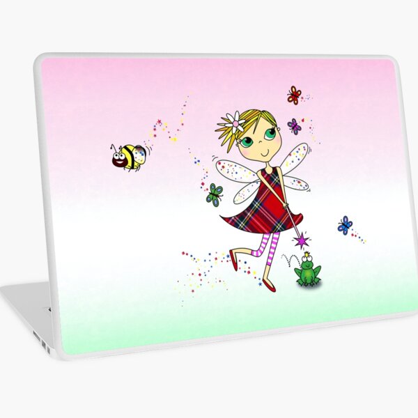 Cute Fairy Cartoon - Little Girls Dream Laptop Skin