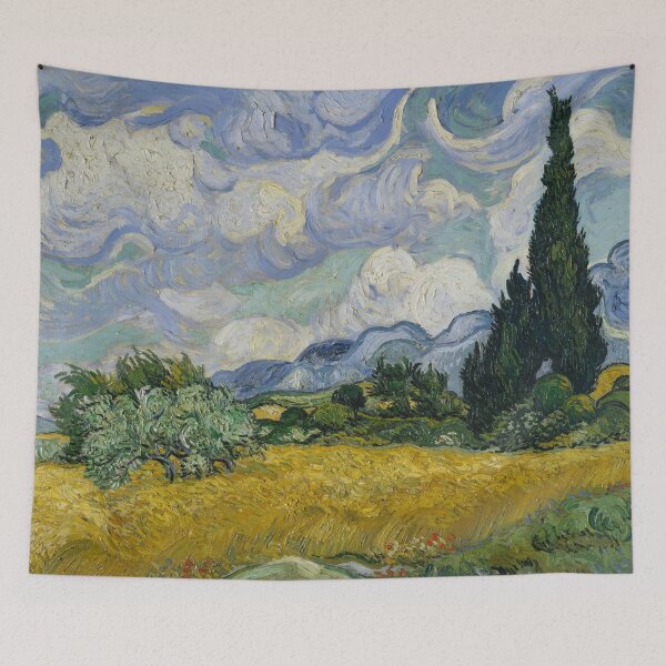 Item preview, Wheat Field with Cypresses | Vincent van Gogh | 1889 Post-Impressionism Art designed and sold by CJET.