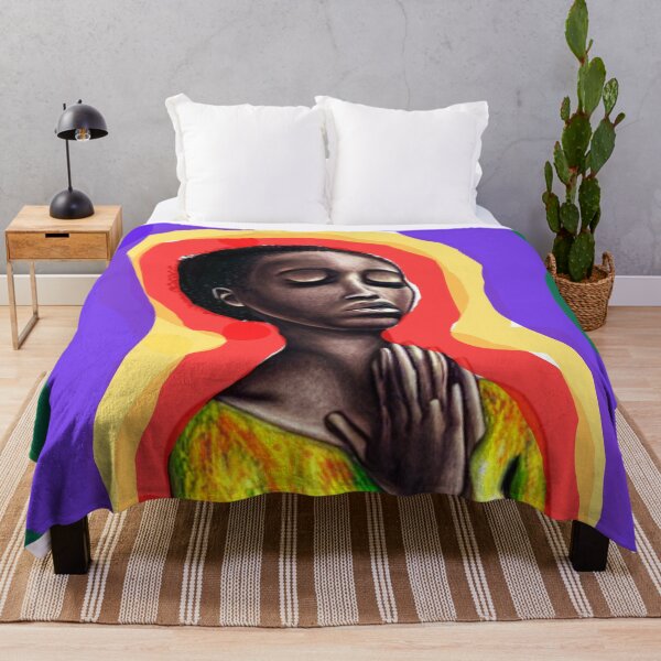 Item preview, Praying Black Girl Abstract Art designed and sold by Rell1970.