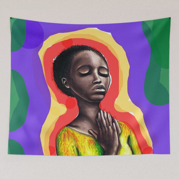 Item preview, Praying Black Girl Abstract Art designed and sold by Rell1970.