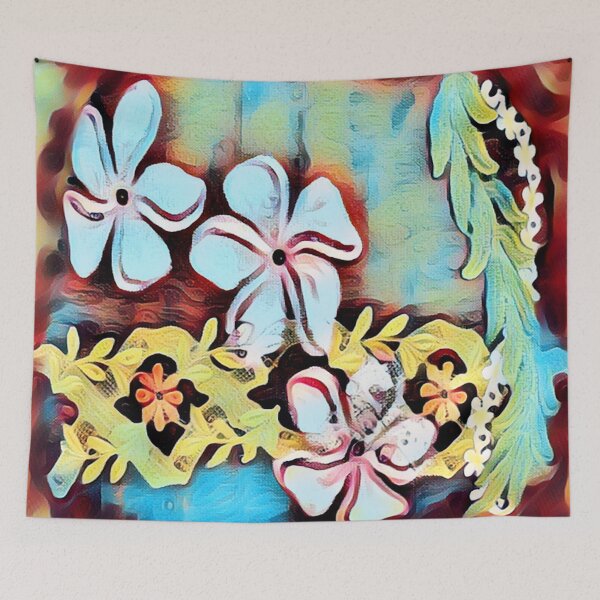 Item preview, White Plumerias designed and sold by lindosilks.