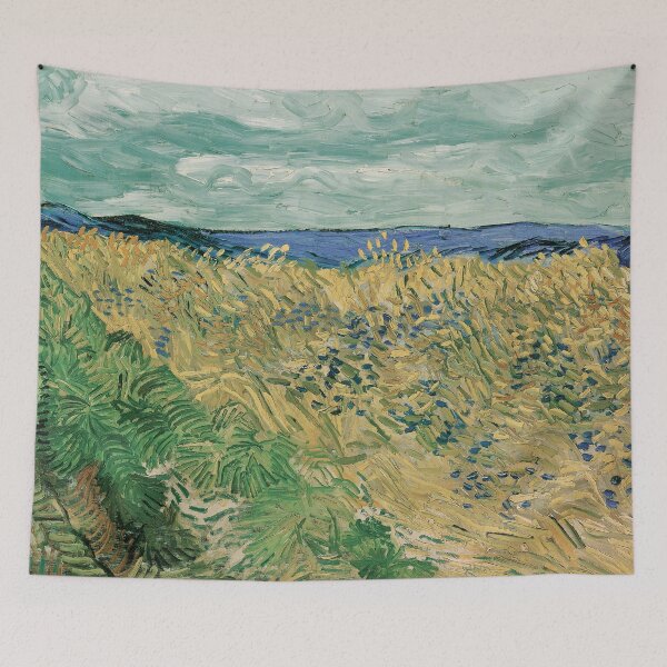 Item preview, Wheatfield with Cornflowers | Vincent van Gogh | 1890 Post-Impressionism Landscape Art designed and sold by CJET.