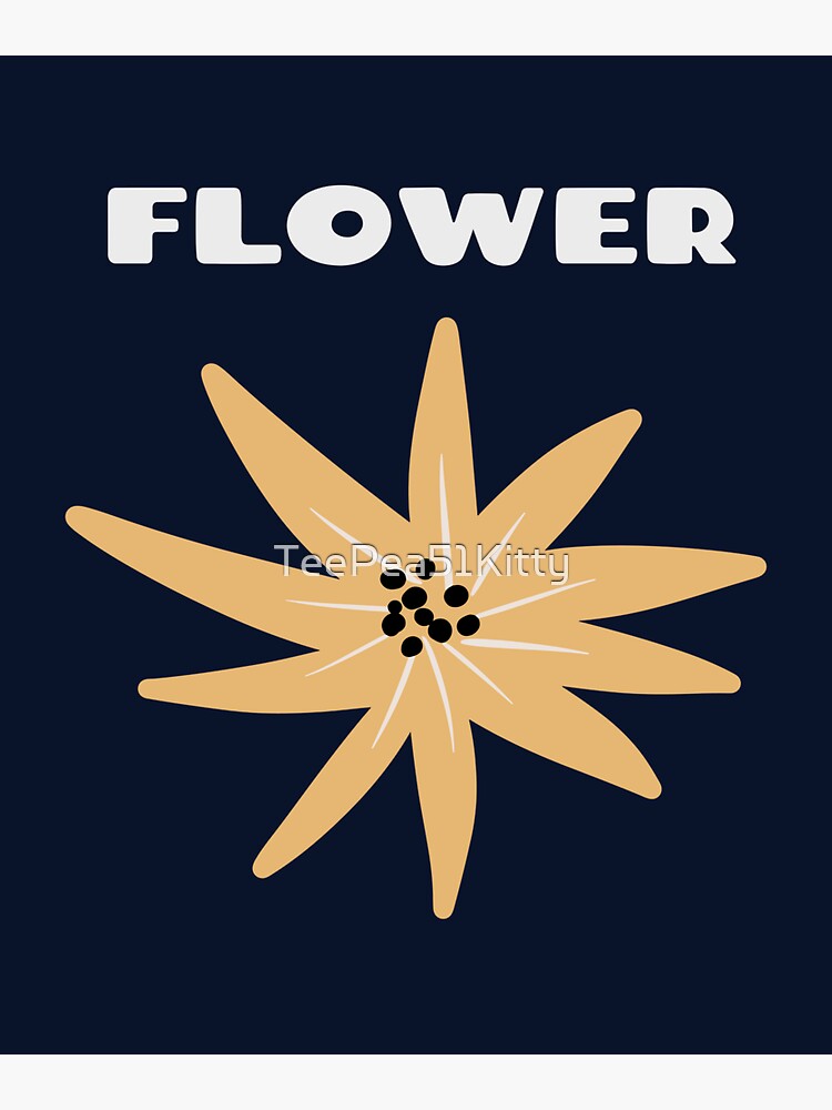 "Flower Art Print Design" Sticker for Sale by TeePea51Kitty Redbubble