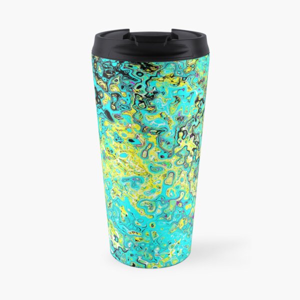 A blue eroded globe Travel Mug