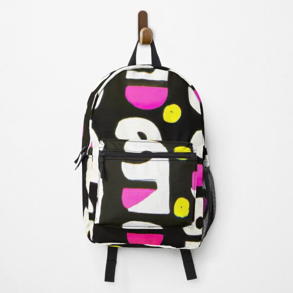 Item preview, Abstract Video Game Pattern - Retro Pop Art - Black, White, Pink and Yellow designed and sold by Inomaly Art.
