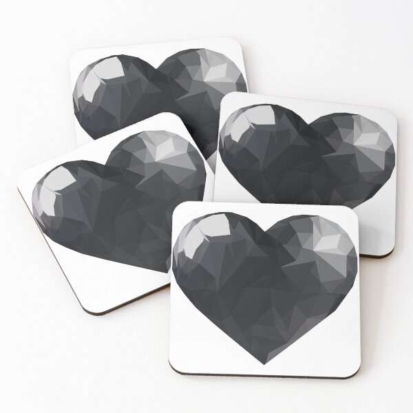Item preview, Geometric Black Heart  designed and sold by Feather n'  Ink.