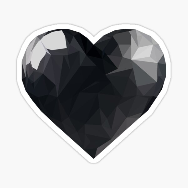 Item preview, Geometric Black Heart  designed and sold by Feather n'  Ink.