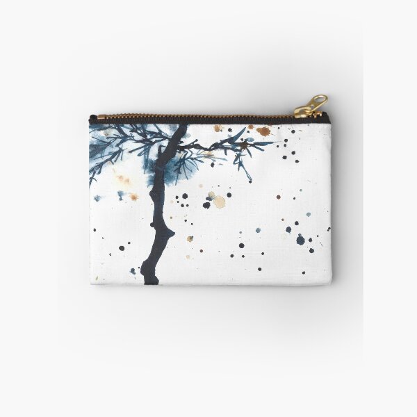Item preview, Calm blue cool abstract watercolor landscape, tree designed and sold by anaozzart.