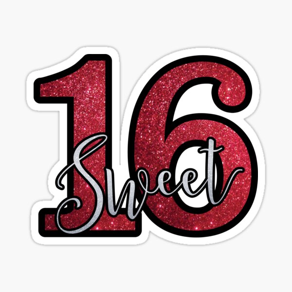 "Sweet 16" Sticker by Gestreift Redbubble