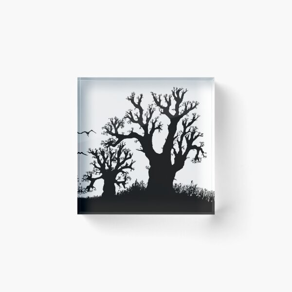 Item preview, Baobab forest silhouette black and white designed and sold by Tony Cisse.
