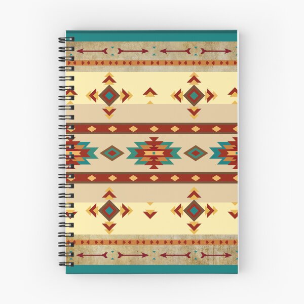 Item preview, Southwestern Aztec Design - Native American Symbols In Brown, Blues And Terracotta designed and sold by handsoftime2020.