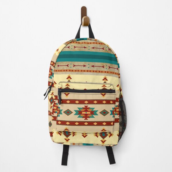 Item preview, Southwestern Aztec Design - Native American Symbols In Brown, Blues And Terracotta designed and sold by handsoftime2020.