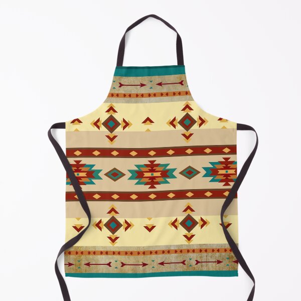 Item preview, Southwestern Aztec Design - Native American Symbols In Brown, Blues And Terracotta designed and sold by handsoftime2020.