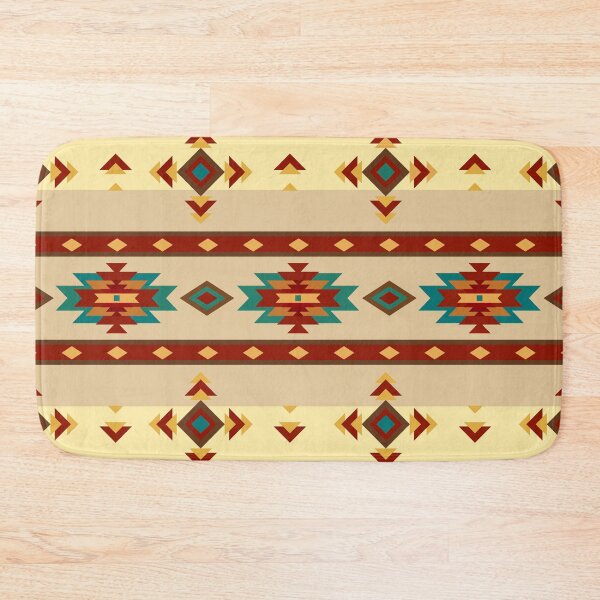 Item preview, Southwestern Aztec Design - Native American Symbols In Brown, Blues And Terracotta  designed and sold by handsoftime2020.