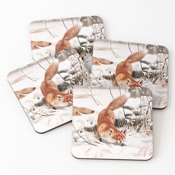 Item preview, Common foxes in the snow designed and sold by linggalibrary.