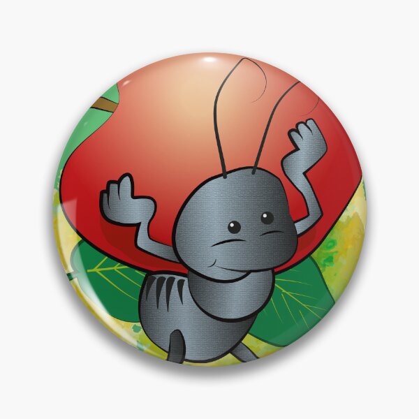 Item preview, Hormiga ciborg con una manzana roja designed and sold by WorkerAnts.