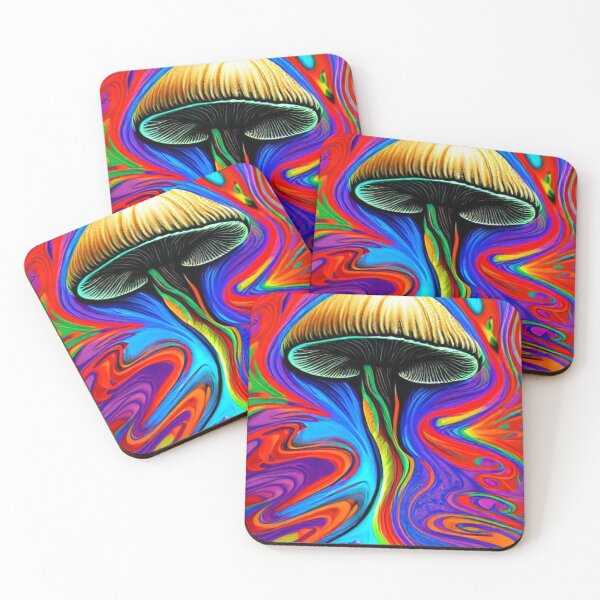 Item preview, Trippy Mushroom Painting,  with Highly Detailed Fluid Dynamics,Mushroom Painting, Colorful Mushroom Painting,Best Mushroom Paint Color designed and sold by The Best Trending Now!.
