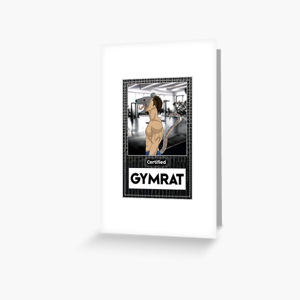 Certified Gym Rat Greeting Cards | LookHUMAN