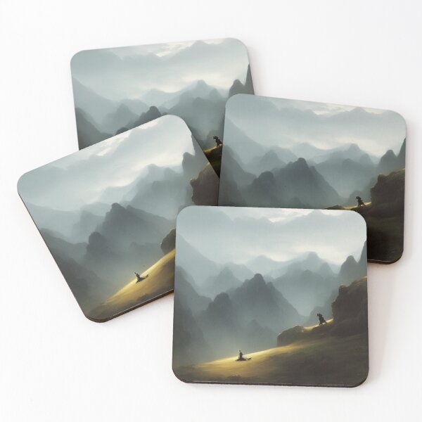 Item preview, Monk Praying on the Side of a Mountain designed and sold by DesignerKin.