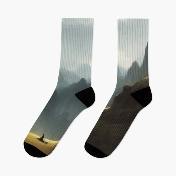 Item preview, Monk Praying on the Side of a Mountain designed and sold by DesignerKin.