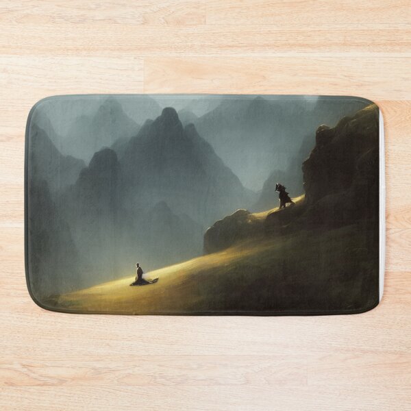 Item preview, Monk Praying on the Side of a Mountain designed and sold by DesignerKin.