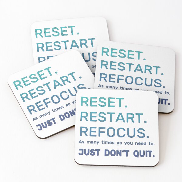 Item preview, Reset. Restart. Refocus. Just don't quit. designed and sold by kvalachovic.