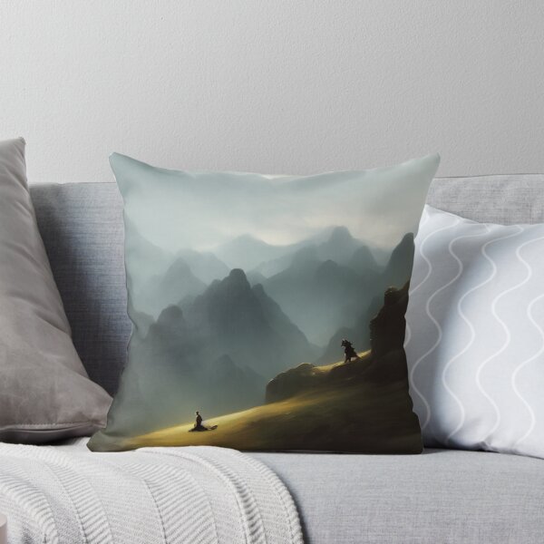 Item preview, Monje rezando en la ladera de una montaña designed and sold by DesignerKin.