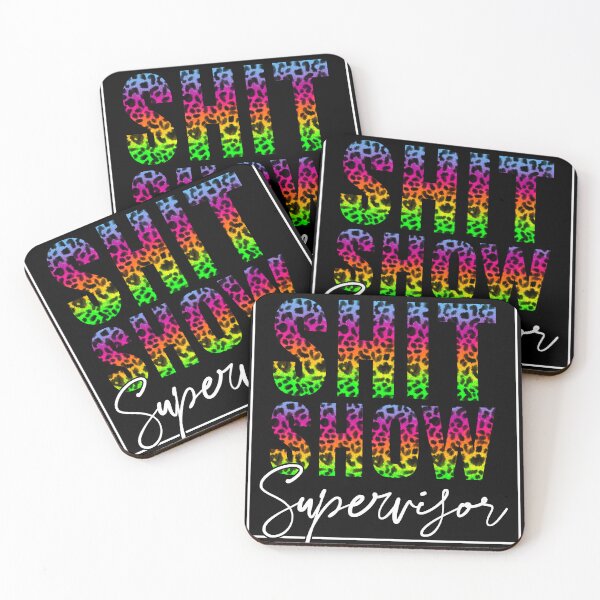 Item preview, Shit Show Supervisor Rainbow Cheetah Print Black Edition designed and sold by RepublicOfFire.